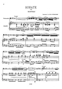 Berteau - Cello Sonata F-dur - Piano part - first page