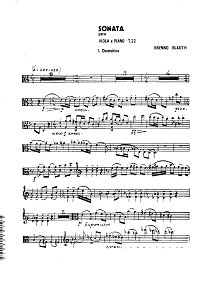 Blauth Brenno - Viola sonata - Viola part - first page