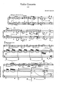 Bloch - Violin Concerto (1938) - Piano part - first page