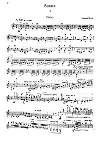 Bloch - Violin sonata N1 - Instrument part - First page
