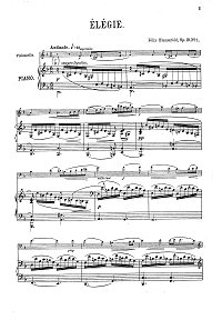 Blumenfeld - 2 pieces for cello and piano op.19 - Piano part - first page