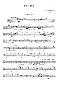 Boellmann - Cello sonata A minor op.40 - Instrument part - first page