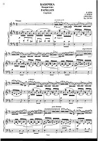 Boehm - Pappilons (Butterfly) for violin op.314 n.4 - Piano part - First page