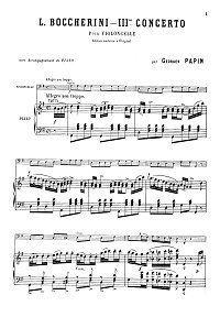 Boccherini - Cello concerto N3 G-dur G.480 - Piano part - first page