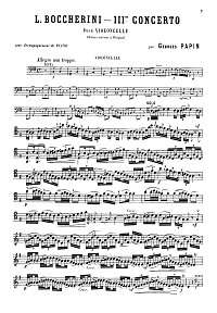 Boccherini - Cello concerto N3 G-dur G.480 - Instrument part - first page