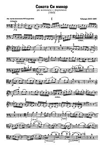 Borodin - Cello Sonata h-moll (1860) - Instrument part - first page
