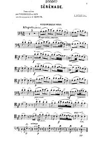 Borodin - Serenade for cello and piano - Instrument part - first page