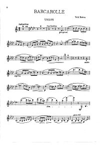 Bowen - Barcarolla for violin - Instrument part - First page