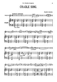 Bridge - Lullaby for violin and piano - Piano part - First page