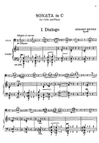 Britten - Cello sonata op.65 - Piano part - first page