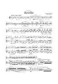 Britten - Reveille for violin and piano - Violin part - first page