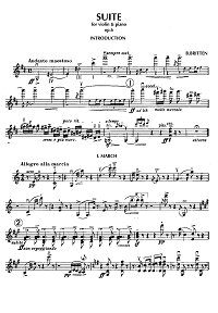 Britten - Suite for violin and piano op.6 - Violin part - first page