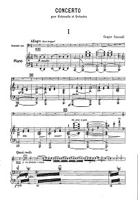 Cassado - Cello Concerto - Piano part - first page