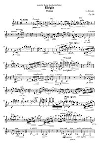 Catoire - Elegia for violin and piano Op.26 - Instrument part - first page
