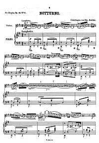 Chopin - Nocturne op.15 N2 for violin and piano - Piano part - first page