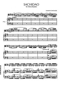 Tsintsadze - Sachidao for viola - Piano part - first page