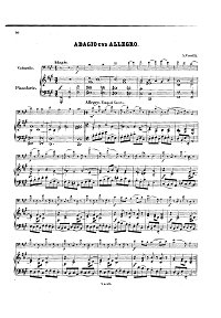 Corelli - Adagio and Allegro for cello and piano - Piano part - First page