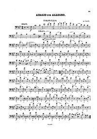 Corelli - Adagio and Allegro for cello and piano - Instrument part - First page