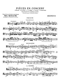 Couperin - 5 Concert pieces for cello - Instrument part - first page