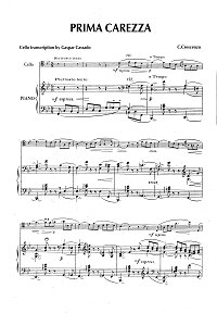 Creszenzo - Prima Carezza for cello and piano (Cassado) - Piano part - first page