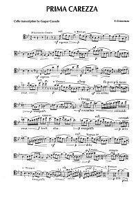 Creszenzo - Prima Carezza for cello and piano (Cassado) - Instrument part - first page