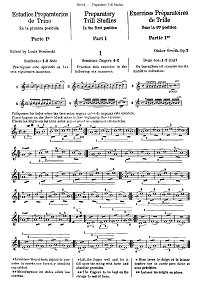 Sevcik - Preparatory Trill Studies op.7 for violin - Instrument part - first page
