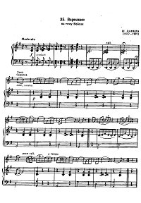 Dancla - Variations on Weighl theme for violin - Piano part - First page
