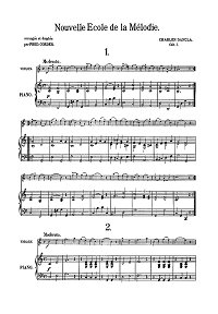 Dancla - New school melodies for violin - Piano part - First page