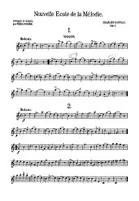 Dancla - New school melodies for violin - Instrument part - First page