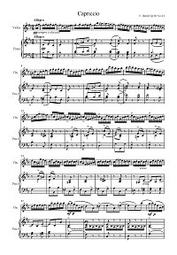 David - Capriccio for violin op.30 N24 - Piano part - First page