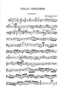 Delius - Cello concerto - Instrument part - first page