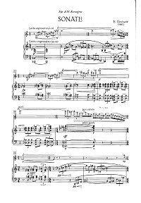 Denisov Edisson - Flute Sonata - Piano part - first page