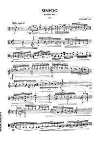 Denisov - Senecio for viola solo - Viola part - first page