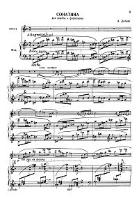 Dutilleux - Sonatina for flute and piano - Piano part - first page