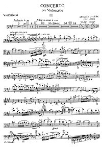 Dvorak - Cello concerto A-dur B.10 - Instrument part - first page