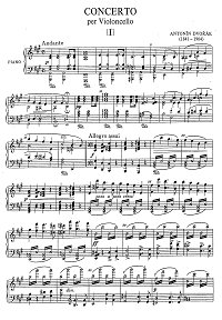 Dvorak - Cello concerto A-dur B.10 - Piano part - first page