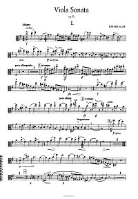 Elgar - Viola sonata op.82 (viola transcription) - Viola part - first page