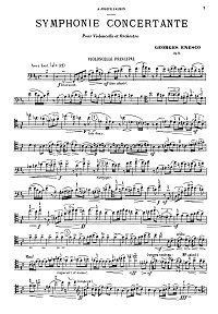 Enescu - Symphony - Concertante for cello and orchestra op.8 - Instrument part - first page