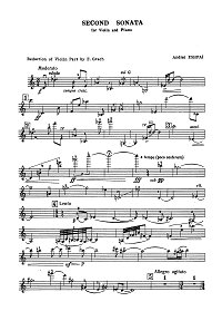 Eshpai - Violin sonata N2 - Instrument part - first page