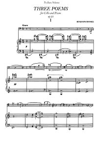 Frankel - 3 Poems for cello and piano - Piano part - first page
