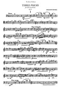 Frankel - 3 Poems for cello and piano - Cello part - first page