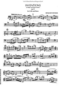 Frankel - Inventions for cello - Cello part - first page