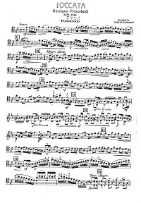 Frescobaldi - Toccata for cello and piano - Instrument part - first page