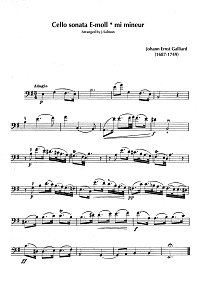 Galliard - Cello sonata E-moll (Salmon) - Instrument part - first page