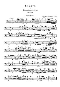 Galliard - Cello sonata in F (Moffat) - Instrument part - first page