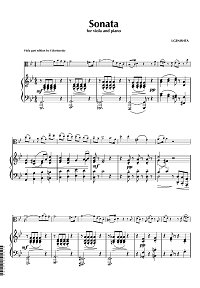 Genishta - Viola sonata - Piano part - first page