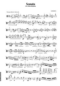 Genishta - Viola sonata - Viola part - first page