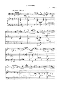 Gliere - Menuet for violin - Piano part - First page