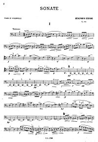 Godard - Cello sonata op.104 - Instrument part - first page
