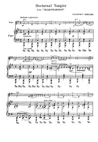 Godowsky - Triakontameron for violin and piano - Piano part - first page